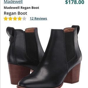 Madewell Black Regan Boots - Size 8 Worn Once